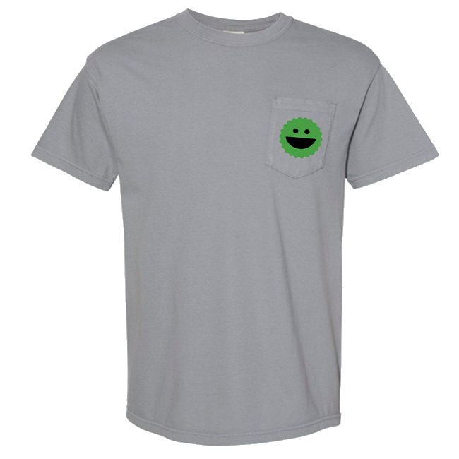 Narc Smiley Pocket Tee - Light Gray